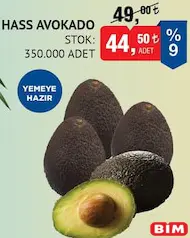HASS AVOKADO ADET fiyat ve kampanya bilgisi